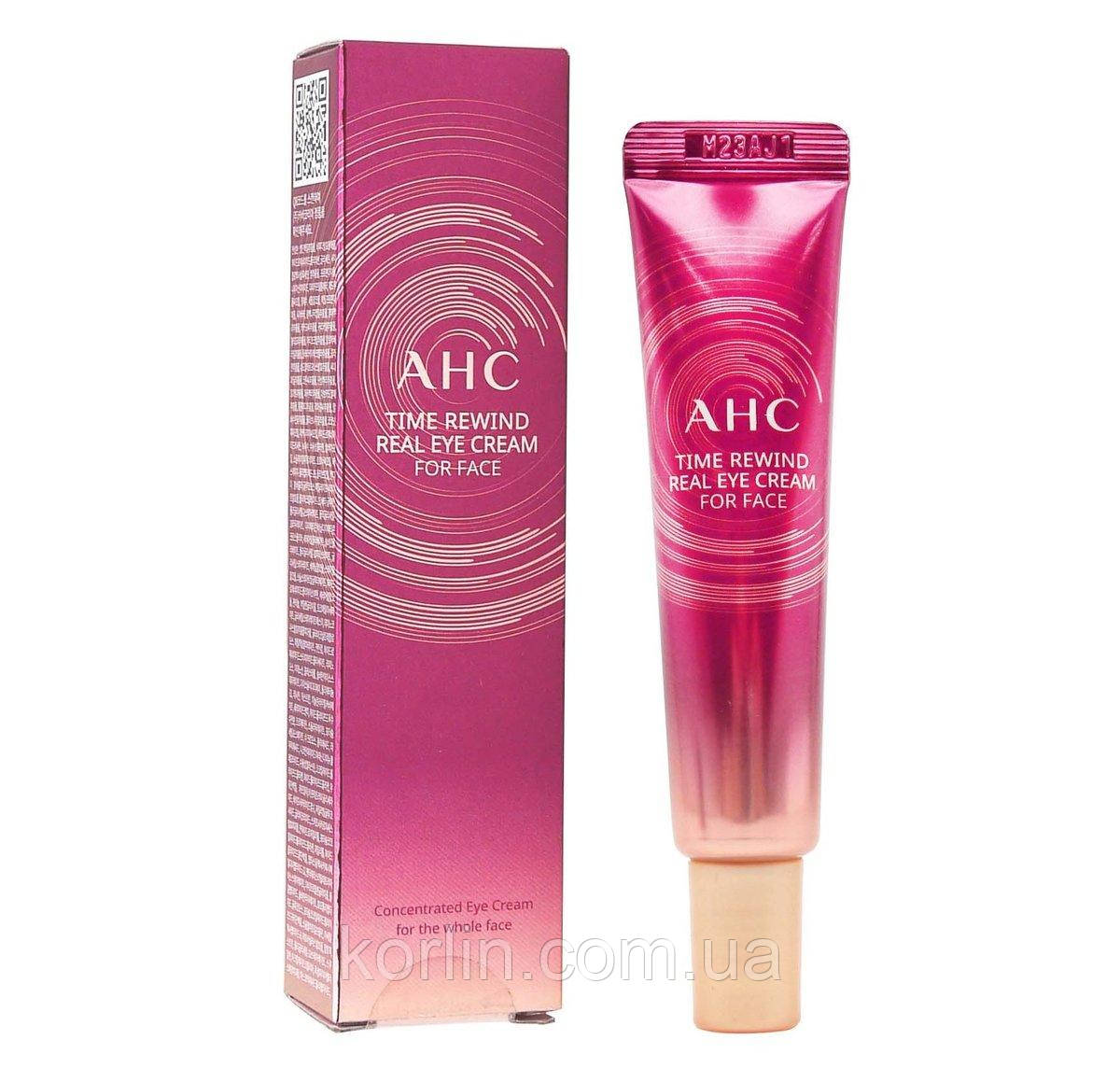 A.H.C Time Rewind Real Eye Cream For Face Пептидний антивіковий крем для обличчя та шкіри навколо очей