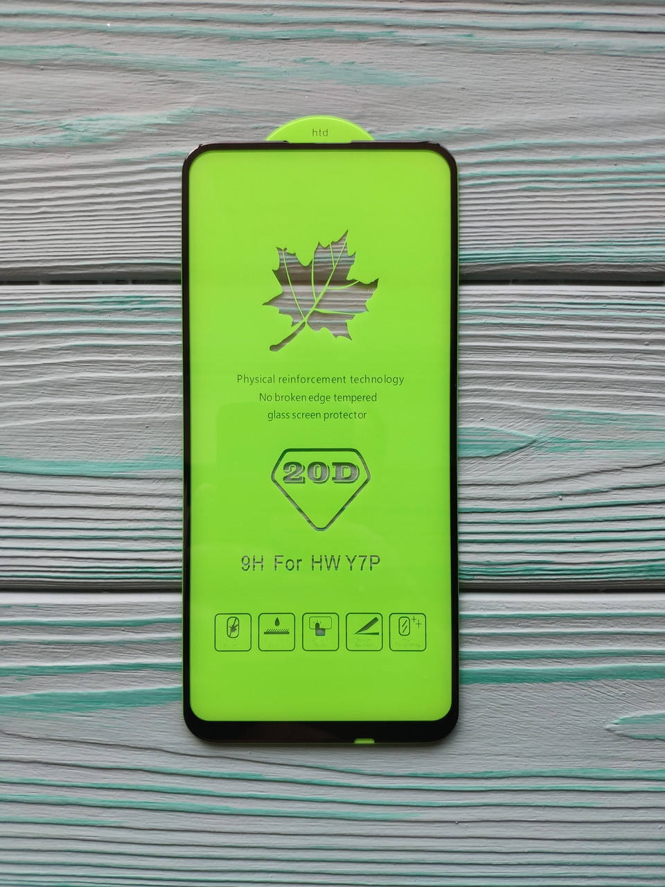 Захисне скло 20D для Huawei P40 Lite E Full Glue Чорне