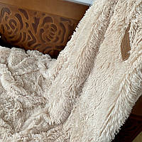 Покривало травичка  ⁇  Махровий плед травичка. Koloco (коло) — довгий ворс. 220х240 см. Колір Крем-брюле.