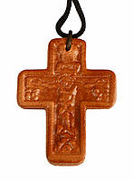 Хрестик натільний (шкіра, малий)