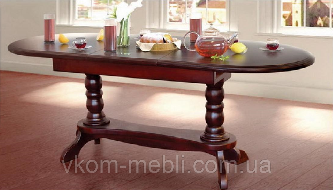 Стіл обідній розкладний СІЄСТА шпон Летро, фото 1