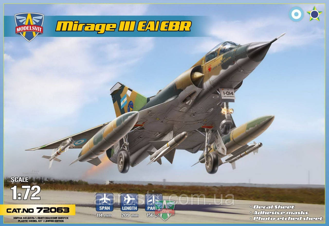 Mirage III EA/EBR 1/72 Modelsvit 72063