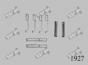 Ремкомплект передніх гальмівних колодок WP (Carrab) 1927 для Renault Express, Clio, крос-код за Quick Brake 1070