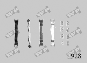 Ремкомплект передніх гальмівних колодок WP (Carrab) 1928 для Subaru 1400, 1600, крос-код за Quick Brake 985