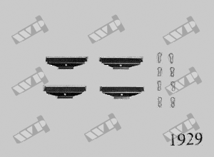 Ремкомплект передніх гальмівних колодок WP (Carrab) 1929 для Toyota Liteace, KM20, крос-код за Quick Brake 1043