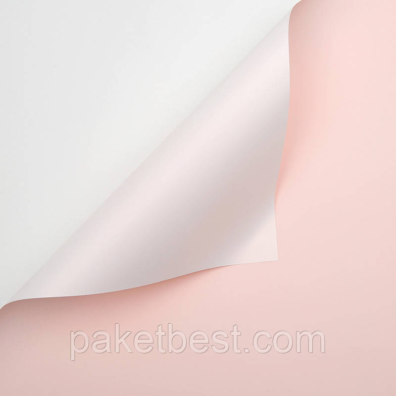 Калька для цветов двухсторонняя ( 58х58 см) 20 штук Світло-Рожевий+пудра - фото 1 - id-p1222059761
