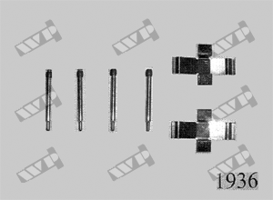 Ремкомплект передніх гальмівних колодок WP (Carrab) 1936 для Opel Commodore C, Monza, Senator A, крос-код за Quick Brake 1114