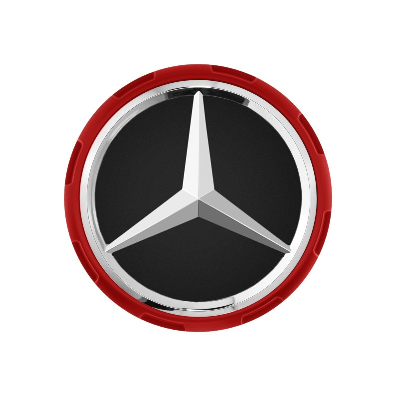 Ковпачок ступиці колеса Mercedes Hub Caps, дизайн AMG, червоний, артикул A00040009003594