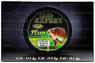 Волосінь Energofish Carp Expert UV Fluo Yellow 1000 м 0.35 мм 14.9 кг