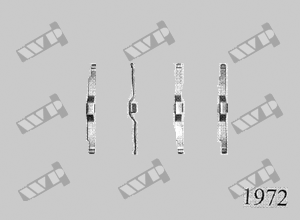 Ремкомплект передніх гальмівних колодок WP (Carrab) 1972 для Renault R4, R1128, R2370, R5, R1221, R1222, R1224, R1225, R1226,