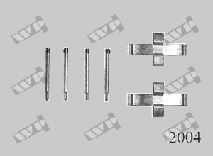 Ремкомплект передніх гальмівних колодок WP (Carrab) 2004 для BMW E12 model 518, 520-6, 520i, 525, 528, 528i, 530i, 535i, крос-код