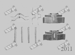 Ремкомплект передніх гальмівних колодок WP (Carrab) 2011 для Toyota Corolla KE25/KE30/KE35/KE36/KE50 1200, крос-код за Quick Brake
