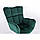 Крісло HR650N зелений велюр хромована основа, фото 2