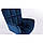 Крісло HR650K синій велюр хромована основа, фото 4