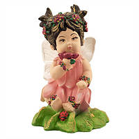 Статуэтка Ангел девочка с цветком цветная (AN0731-1(G))