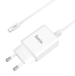 Зарядний пристрій Hoco C62A SET Victoria + кабель micro USB 2xUSB 2.1 A Білий, фото 1