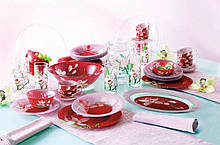 Сервіз столовий Red Orchis 46 предметів на 6 персон N4828 Luminarc
