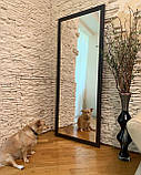 Велике дзеркало настінне колір Венге в повний зріст 150х60 см підлогове в рамі Мдф, фото 2
