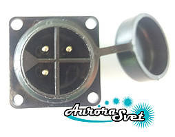 Водонепроникний конектор панельний WPP-03M25 "ПАПА" 3 контакти.Водостійкий роз'єм IP-67.Герметичний роз'єм.