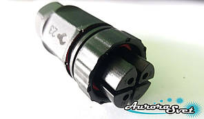 Водонепроникний конектор WPF-0300 M25 3 контакти "мама". Водостійкий роз'єм IP-67. Герметичний роз'єм.