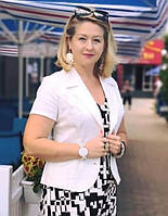 Жакет білий джинсовий літній 48,50 Жк 007-3