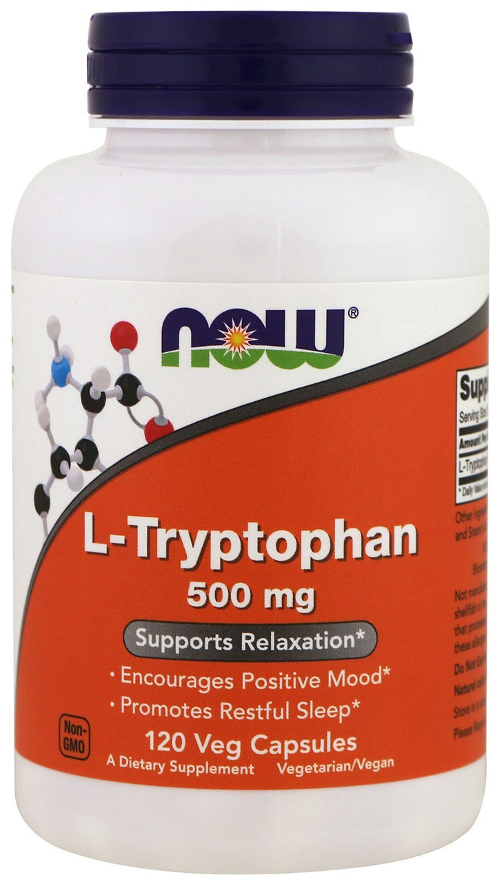 Триптофан Now Foods — L-Tryptophan 500 мг (60 капсул)