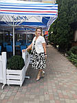 Жакет жіночий білий приталений бавовна літній джинс великі розміри класичний крій Жк 007-3, фото 4