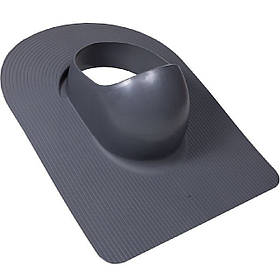 XL Huopa, пройдений елемент вентиляційних труб DN160-250 через дах із бітумної черепиці та рубероїду Сірий RR23 RAL7015