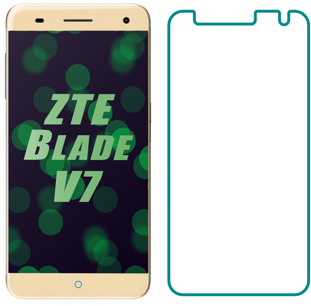 Захисне скло ZTE Blade V7 (Прозоре 2.5 D 9H) (ЗТЕ Блейд В7)