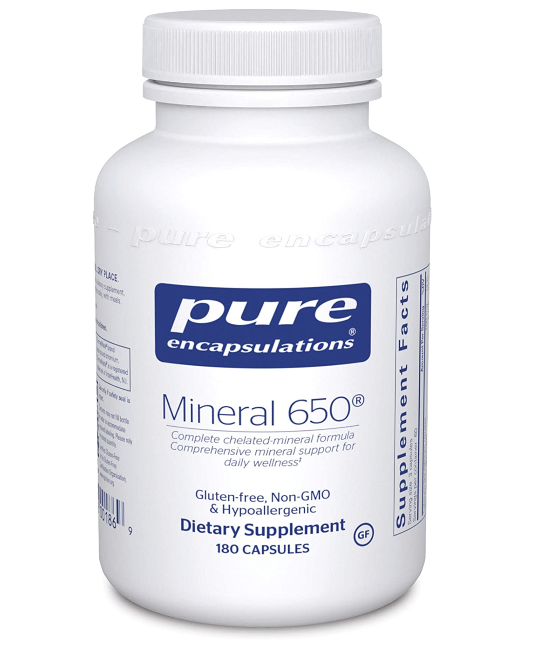 Pure Encapsulations Mineral 650 / Комплекс мінералів 650 мг 180 капсул
