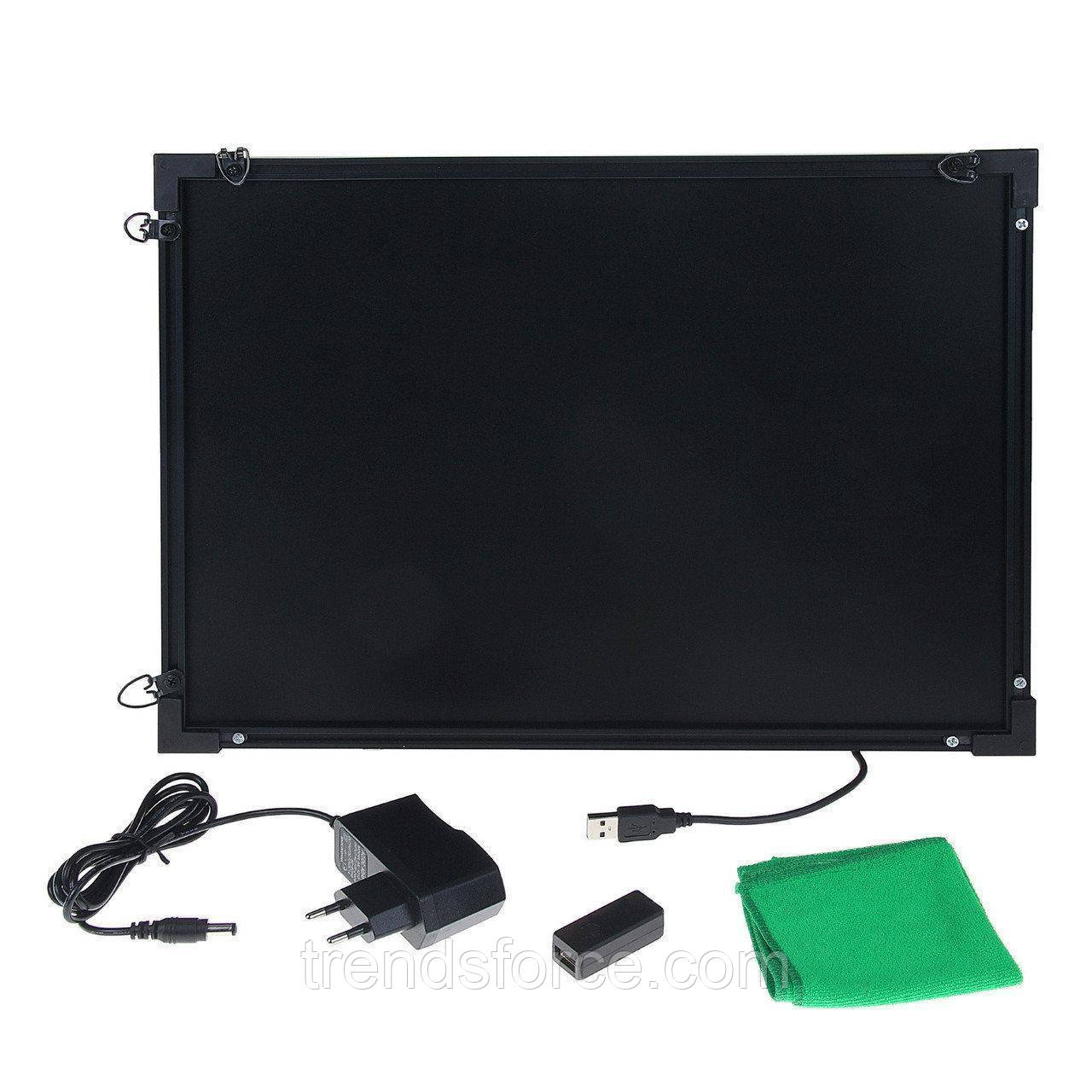 Світлодіодна дошка Fluorecent Board With Stand 5070 на стійці з фломастером і серветкою 181129