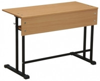 Парта двомісна учнівська з полицею, фото 1