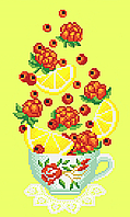 Фруктовий чай з лимоном Схема вишивки бісером