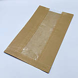 Крафт пакети з віконцем 220*80*360 мм Саше з прозорою вставкою, фото 6
