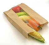 Паперові пакети з вікном 220*80*360 мм Саше з прозорою вставкою, фото 5