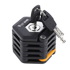 Замок велосипедний West Biking 0705045 3 ключі на раму надійний 0,85 m