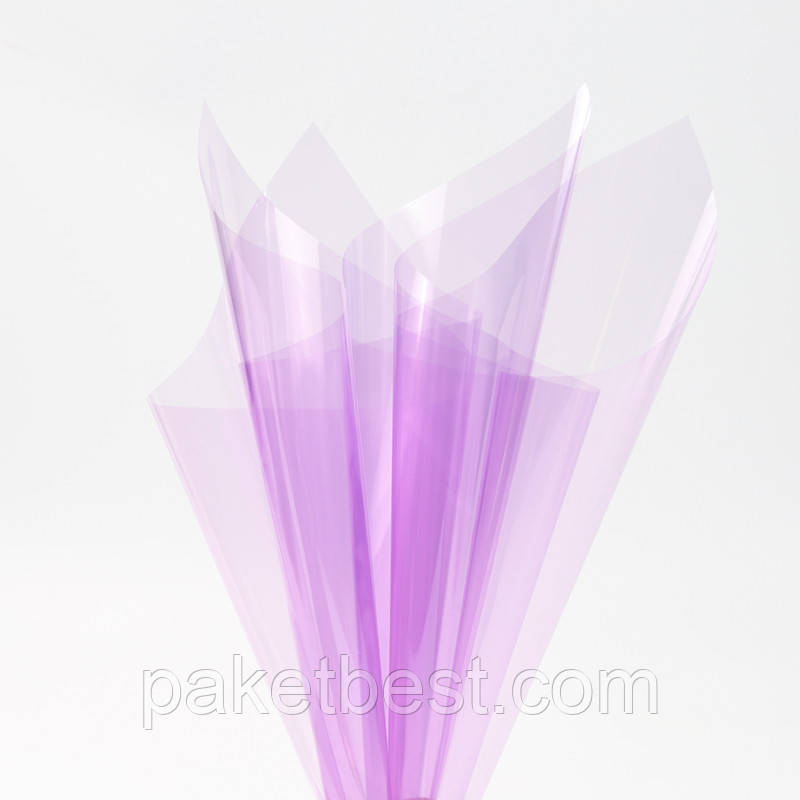 Прозора калька для квітів (60х60 см) 20 штук Лілова