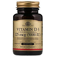 Solgar, витамин D3 (100 капс. по 5000 МЕ), vitamin D3, вітамін Д3, D-3