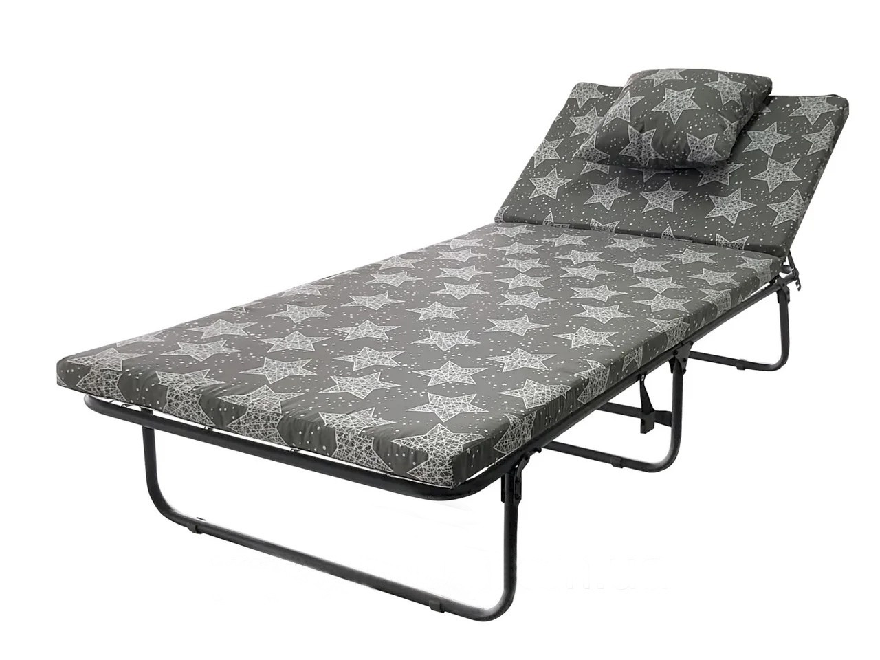 Розкладачка «Марія М60» з матрацом 5 см | 10 кг/187х72х33 см | Регульований підголовник | Компактна у складеному стані | Україна, фото 1