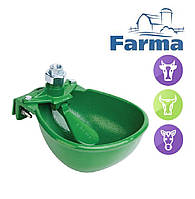 Поїлка мискова чавунна на 1.5 л, для корів (верхнє підключення) FARMA