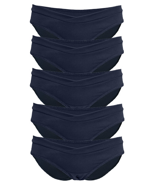 Женские Трусики слип для беременных Синие (комплект 5 штук), белье для беременных - фото 1 - id-p1222380438