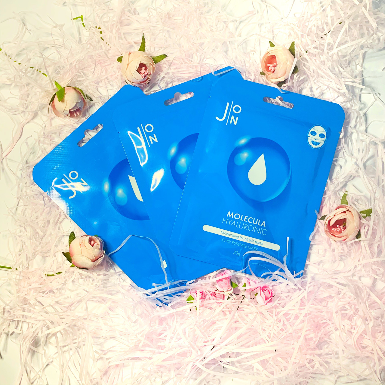 Тканинна маска для обличчя ГІАЛУРОНОВА КИСЛОТА J:ON Molecula Hyaluronic Daily Essence Mask, фото 1