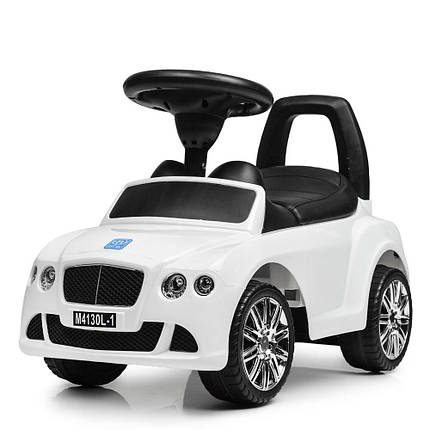 Толокар Bentley BAMBI (M4130L-1) Білий, шкіряне сидіння, фото 2