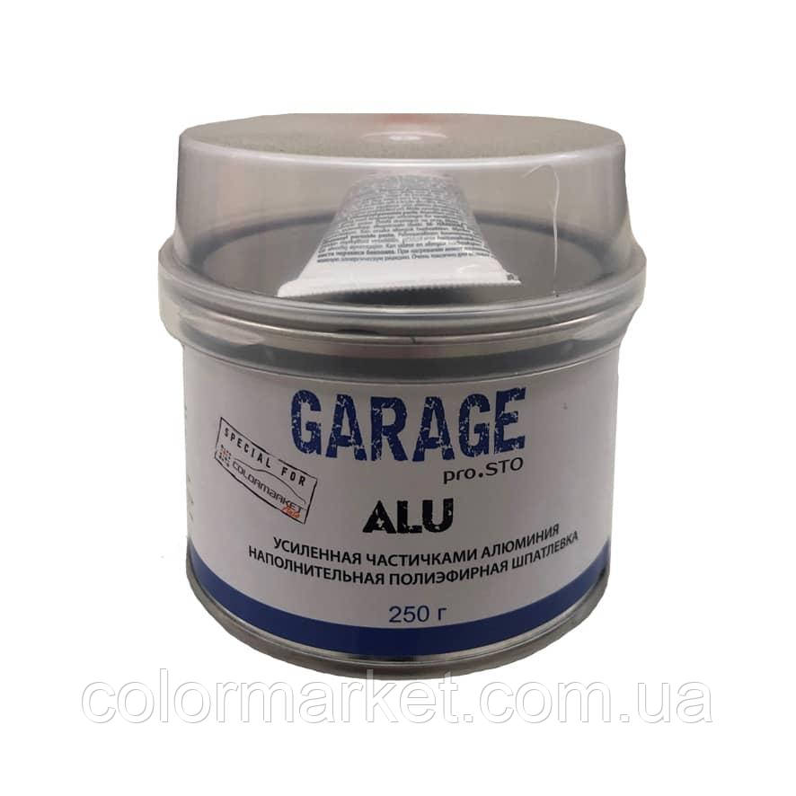 Полиэфирная шпатлевка усиленная аллюминием GARAGE ALU (0.25kg) + отвердитель - фото 1 - id-p1222380939