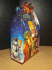 Упаковка праздничная новогодняя из картона Святой Николай, 350г, фото 5