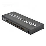 4-х портовий комутатор HDMI V2.0 / 60Gh UHD перемикач Audio Extractor перетворювач конвертер цифрового аудіо звуку в оптичний та, фото 5