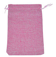 Мішечок текстурований із зав'язками, розмір 17,5х12,5 см, колір рожевий