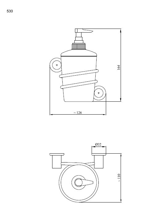 Дозатор для жидкого мыла Andex Sanibella, 530cc - фото 3 - id-p48741957