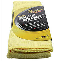 Рушник вафельний для збору води - Meguiar's Water Magnet Microfiber Drying Towel 55х76 см. жовтий (X2000EU), фото 2