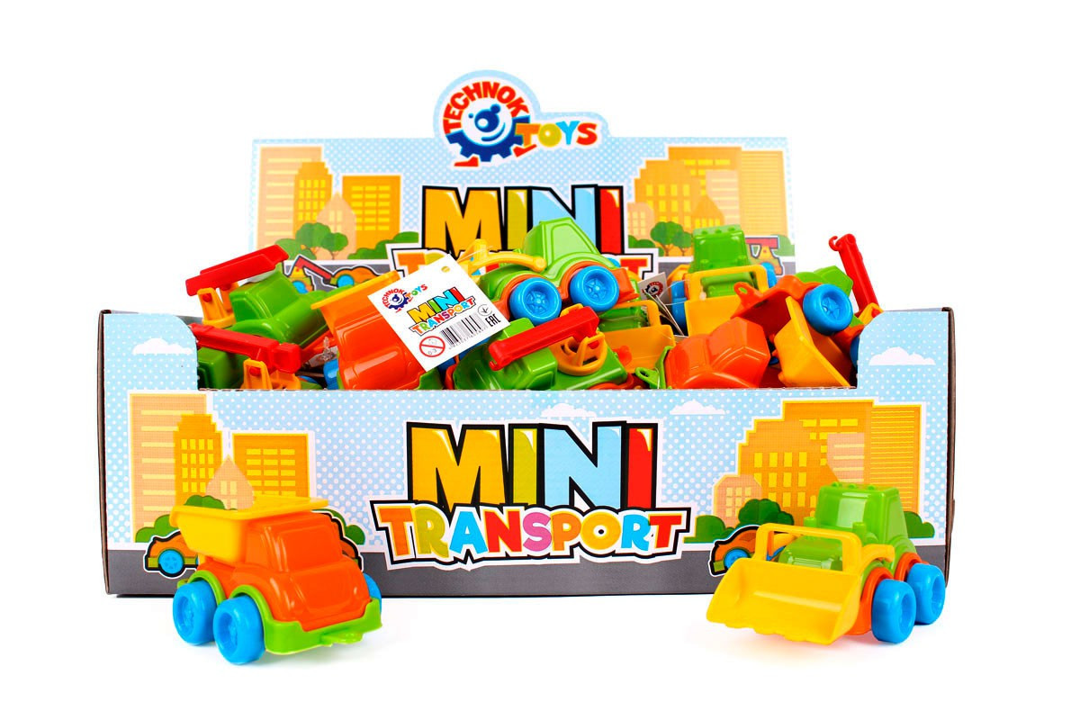 Набір машин Міні ТехноК 5897 у боксі 42 шт. різні авто іграшка дитяча машинка пластикова для дітей